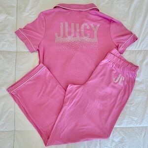 Juicy Couture Collar Stawberry Pink Pajama Set (NEW)